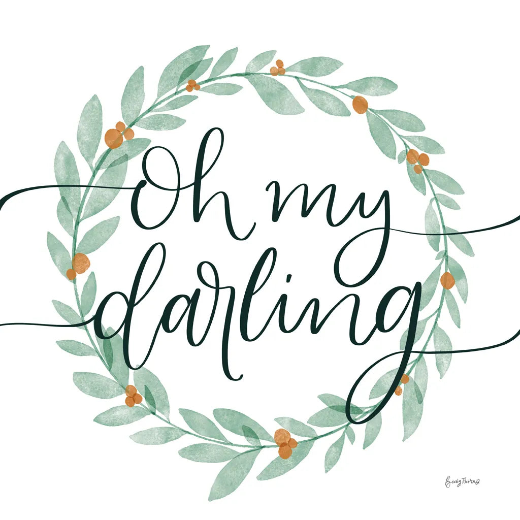 Sage Sayings Wreath I by Becky Thorns. SKU 66460a. Archival Giclee Fine art print for wall decor.