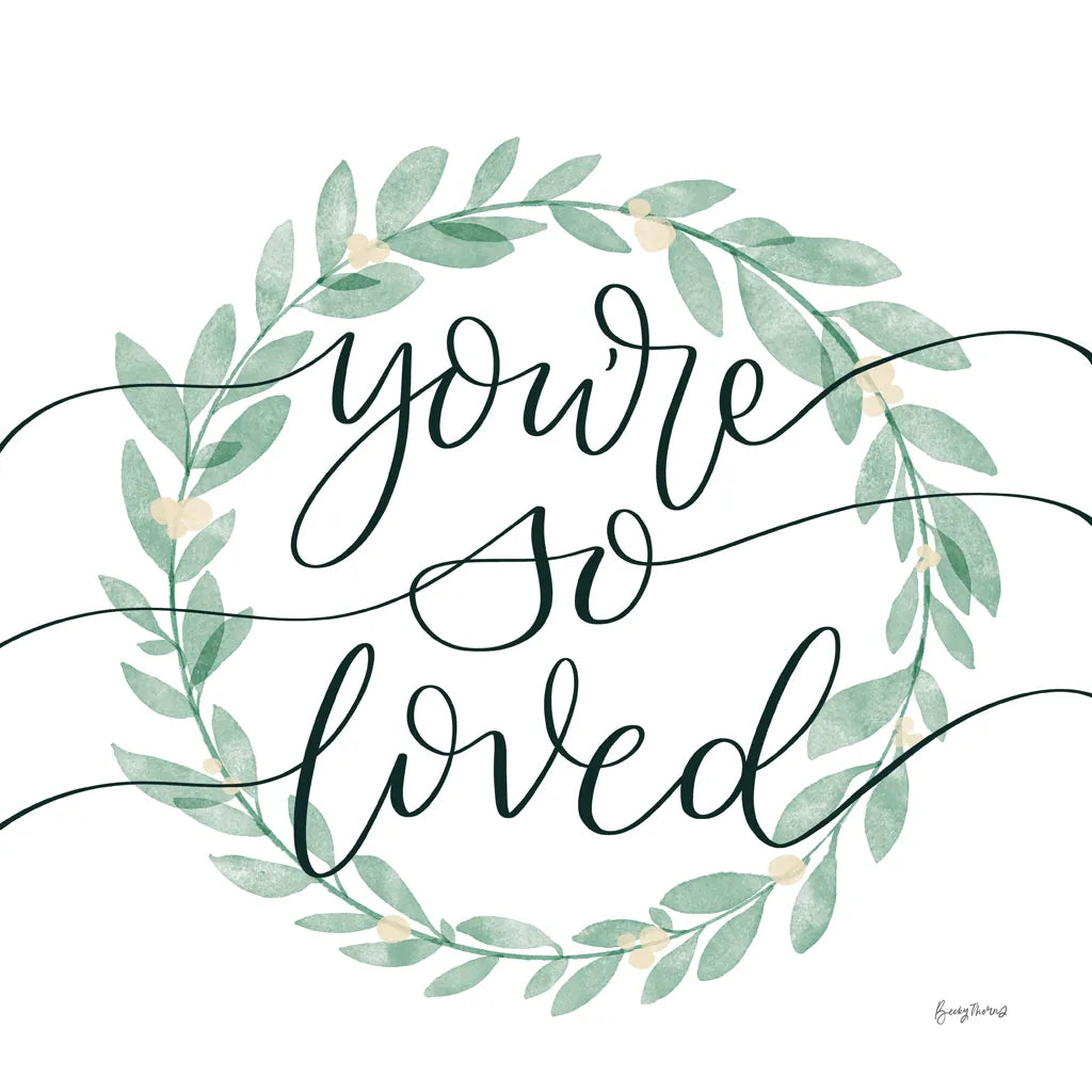 Sage Sayings Wreath II Cream Berries by Becky Thorns. SKU 76378a. Archival Giclee Fine art print for wall decor.