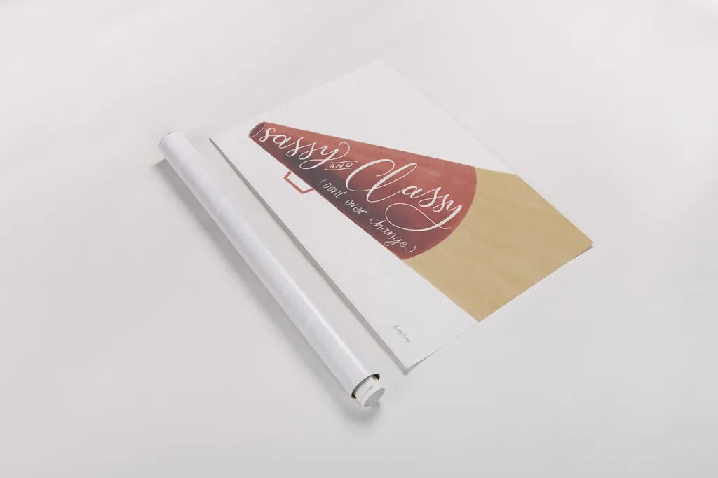 Sassy and Classy by Becky Thorns. shown as a rolled paper print. Available as archival giclee rolled canvas, fine art paper, or poster print. SKU 61414i.