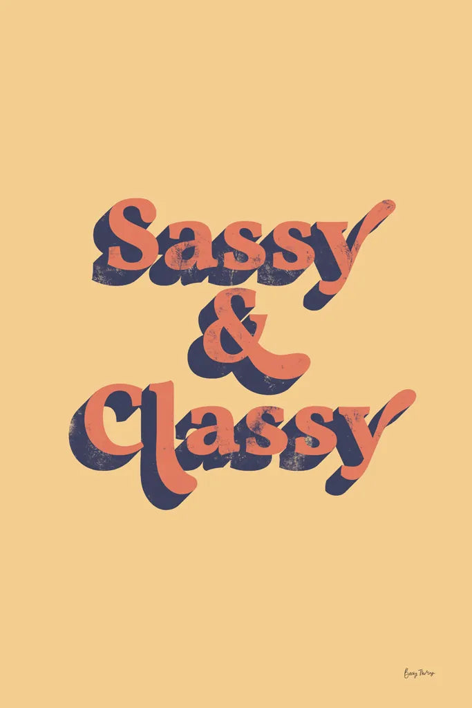 Sassy and Classy by Becky Thorns. SKU 65167h. Archival Giclee Fine art print for wall decor.