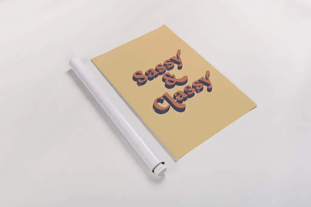Sassy and Classy by Becky Thorns. shown as a rolled paper print. Available as archival giclee rolled canvas, fine art paper, or poster print. SKU 65167h.