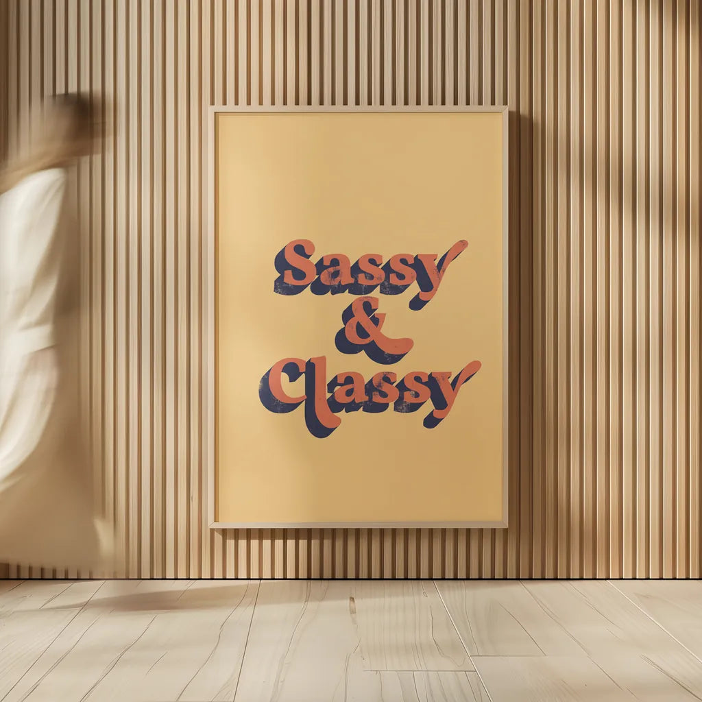 Sassy and Classy by Becky Thorns. shown as over sized large wall art. Available as an archival giclee rolled canvas, fine art paper, or poster print. SKU 65167h.