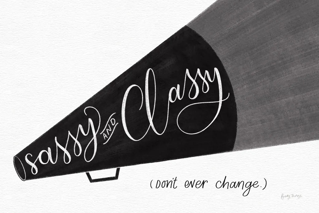 Sassy and Classy BW by Becky Thorns. SKU 61415i. Archival Giclee Fine art print for wall decor.