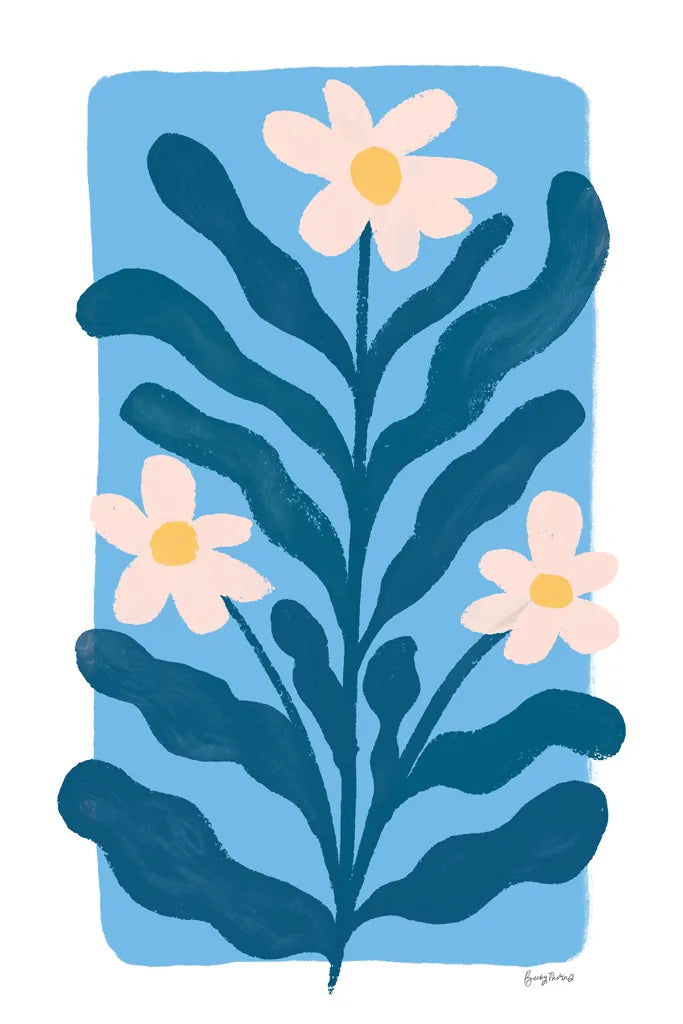 Scandi Flowers I by Becky Thorns. SKU 96666h. Archival Giclee Fine art print for wall decor.
