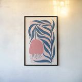 Scandi Flowers III by Becky Thorns. shown as a paper print in a black flame. Available as a archival giclee rolled canvas, fine art paper, or poster print. SKU 96668h.