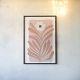 Scandi Flowers IV by Becky Thorns. shown as a paper print in a black flame. Available as a archival giclee rolled canvas, fine art paper, or poster print. SKU 96669h.