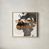 ScandiMap III White by Becky Thorns. Shown in a natural wood glass frame for a timeless modern aesthetic. Available as an archival giclee rolled canvas, fine art paper, or poster print. SKU 64489a.