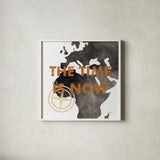 ScandiMap III White by Becky Thorns. Shown in a crisp white glass frame for a clean and minimalist style. Available as an archival giclee rolled canvas, fine art paper, or poster print. SKU 64489a.