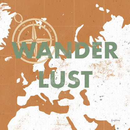 ScandiMap IV Brown by Becky Thorns. SKU 64490a. Archival Giclee Fine art print for wall decor.