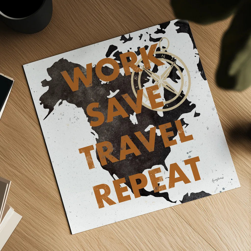 ScandiMap V White by Becky Thorns. Shown as a detailed flat fine art print, highlighting archival giclee quality. Available as an archival giclee rolled canvas, fine art paper, or poster print. SKU 64493a.