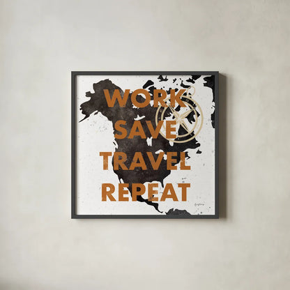 ScandiMap V White by Becky Thorns. Shown in a sleek black glass frame for a contemporary gallery look. Available as an archival giclee rolled canvas, fine art paper, or poster print. SKU 64493a.