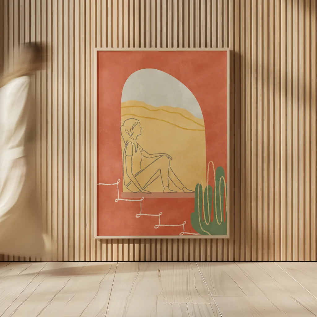 Self Care I by Becky Thorns. shown as over sized large wall art. Available as an archival giclee rolled canvas, fine art paper, or poster print. SKU 75962h.