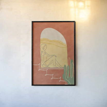 Self Care I by Becky Thorns. shown as a paper print in a black flame. Available as a archival giclee rolled canvas, fine art paper, or poster print. SKU 75962h.