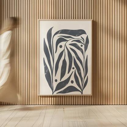 Simple Botanical I by Becky Thorns. shown as over sized large wall art. Available as an archival giclee rolled canvas, fine art paper, or poster print. SKU 87469h.