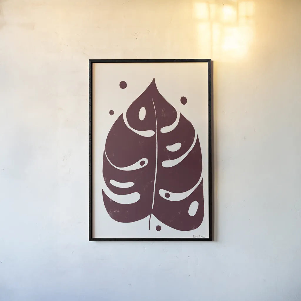 Simple Botanical II by Becky Thorns. shown as a paper print in a black flame. Available as a archival giclee rolled canvas, fine art paper, or poster print. SKU 87470h.