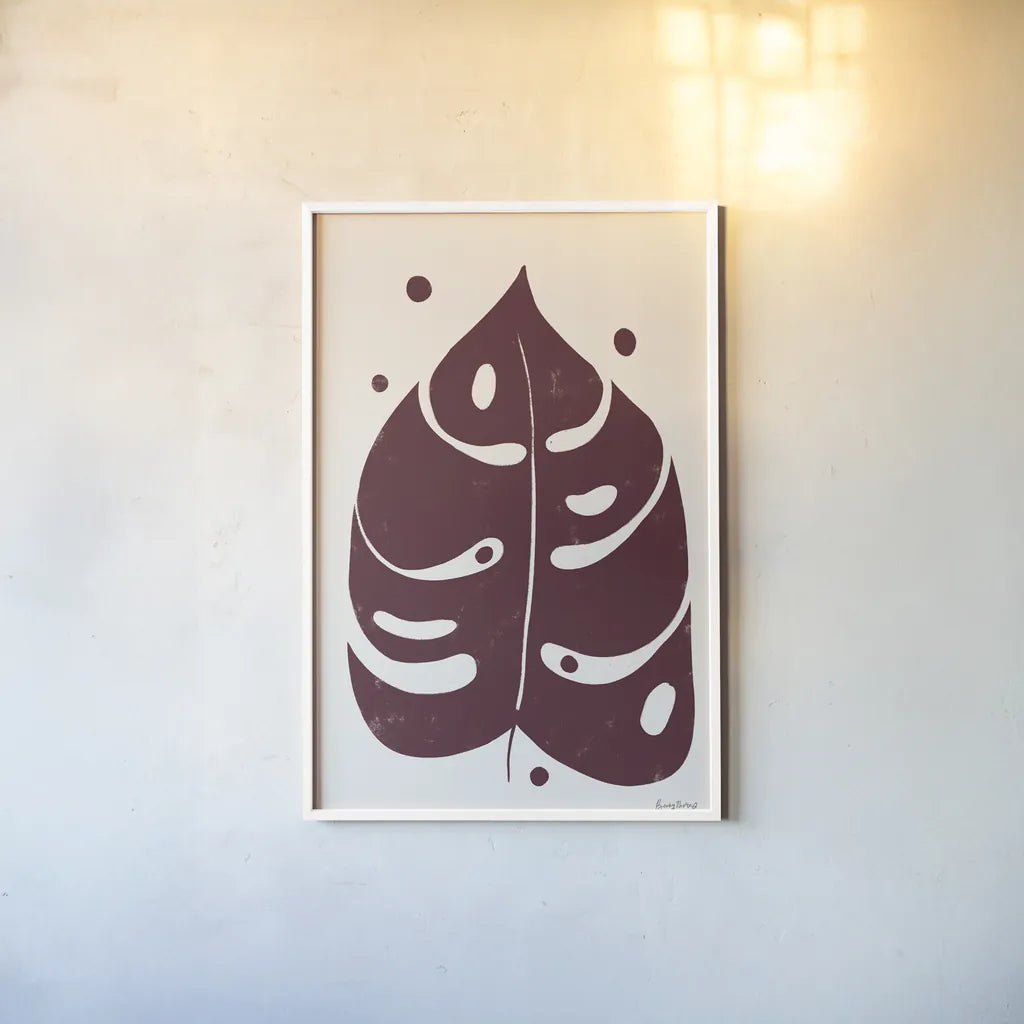 Simple Botanical II by Becky Thorns. shown as a paper print in a white frame. Available as a archival giclee rolled canvas, fine art paper, or poster print. SKU 87470h.