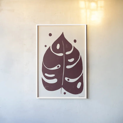 Simple Botanical II by Becky Thorns. shown as a paper print in a white frame. Available as a archival giclee rolled canvas, fine art paper, or poster print. SKU 87470h.