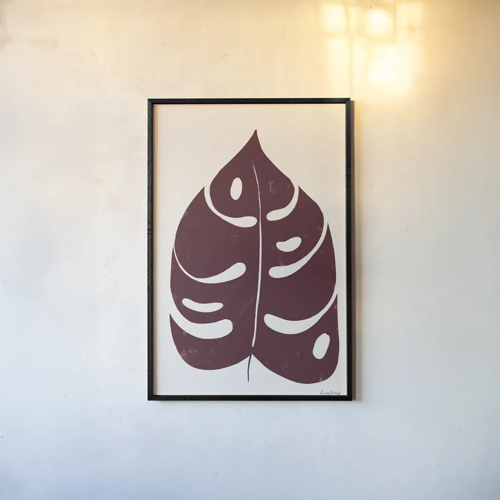 Simple Botanical II Plain by Becky Thorns. shown as a paper print in a black flame. Available as a archival giclee rolled canvas, fine art paper, or poster print. SKU 88700h.