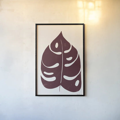 Simple Botanical II Plain by Becky Thorns. shown as a paper print in a black flame. Available as a archival giclee rolled canvas, fine art paper, or poster print. SKU 88700h.