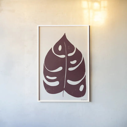 Simple Botanical II Plain by Becky Thorns. shown as a paper print in a white frame. Available as a archival giclee rolled canvas, fine art paper, or poster print. SKU 88700h.