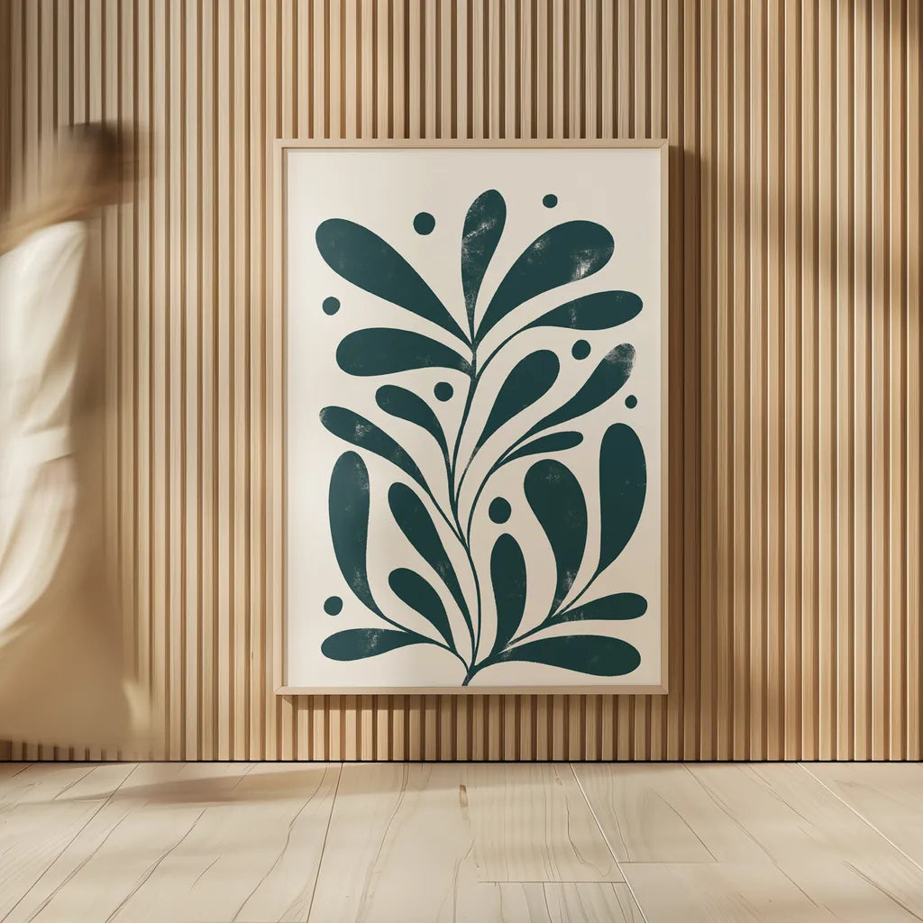Simple Botanical III by Becky Thorns. shown as over sized large wall art. Available as an archival giclee rolled canvas, fine art paper, or poster print. SKU 87471h.
