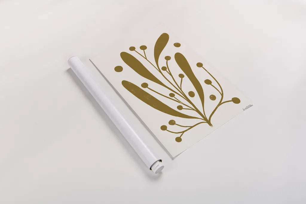 Simple Botanical IV by Becky Thorns. shown as a rolled paper print. Available as archival giclee rolled canvas, fine art paper, or poster print. SKU 87472h.