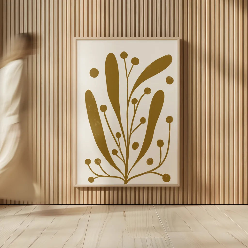 Simple Botanical IV by Becky Thorns. shown as over sized large wall art. Available as an archival giclee rolled canvas, fine art paper, or poster print. SKU 87472h.