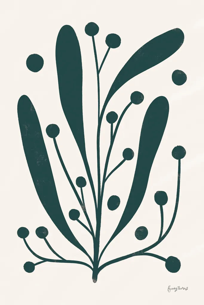 Simple Botanical IV Green by Becky Thorns. SKU 88494h. Archival Giclee Fine art print for wall decor.