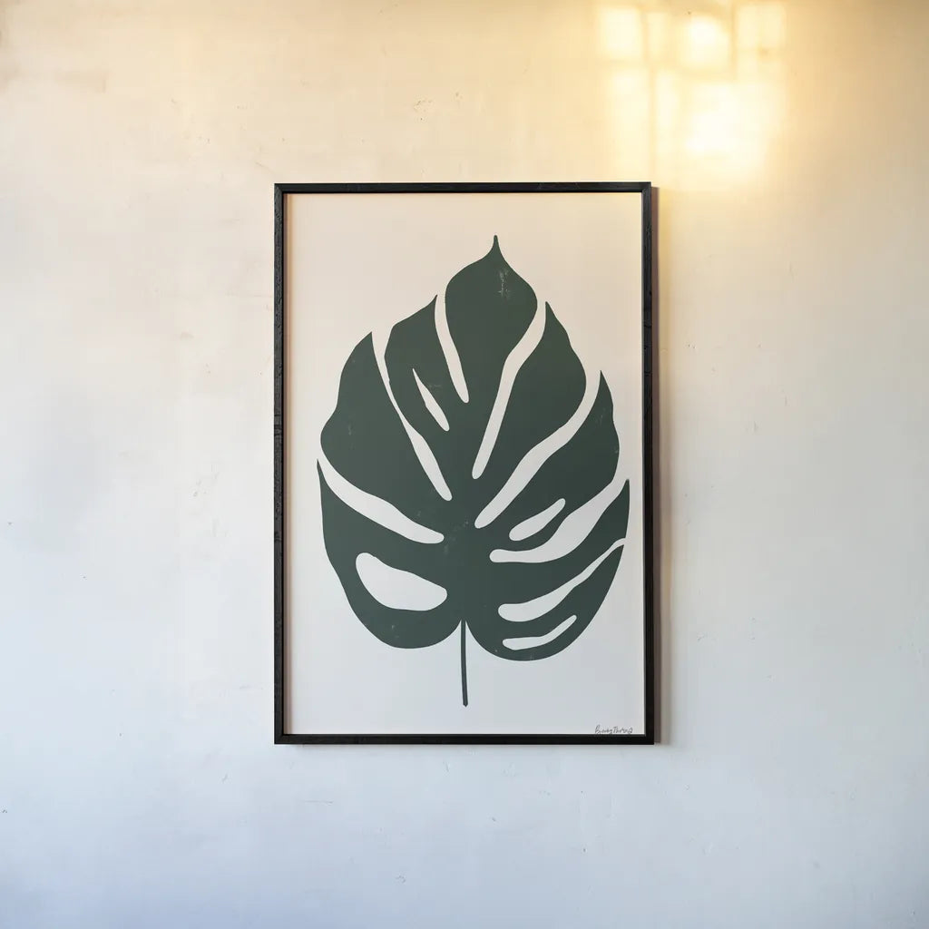 Simple Botanical V by Becky Thorns. shown as a paper print in a black flame. Available as a archival giclee rolled canvas, fine art paper, or poster print. SKU 88701h.