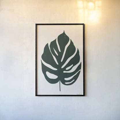 Simple Botanical V by Becky Thorns. shown as a paper print in a black flame. Available as a archival giclee rolled canvas, fine art paper, or poster print. SKU 88701h.