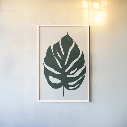 Simple Botanical V by Becky Thorns. shown as a paper print in a white frame. Available as a archival giclee rolled canvas, fine art paper, or poster print. SKU 88701h.