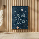 Sky is not the limit by Becky Thorns. shown as over sized large wall art. Available as an archival giclee rolled canvas, fine art paper, or poster print. SKU 53221h.