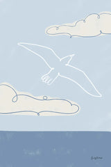 Soaring Seagull III by Becky Thorns. SKU 87643h. Archival Giclee Fine art print for wall decor.