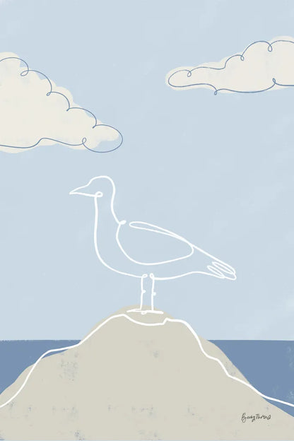 Soaring Seagull IV by Becky Thorns. SKU 87644h. Archival Giclee Fine art print for wall decor.