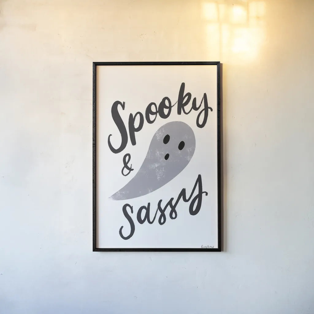 Sophisticated Spooky I by Becky Thorns. shown as a paper print in a black flame. Available as a archival giclee rolled canvas, fine art paper, or poster print. SKU 67505h.