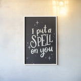 Sophisticated Spooky III by Becky Thorns. shown as a paper print in a white frame. Available as a archival giclee rolled canvas, fine art paper, or poster print. SKU 67507h.