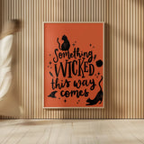 Sophisticated Spooky IV by Becky Thorns. shown as over sized large wall art. Available as an archival giclee rolled canvas, fine art paper, or poster print. SKU 67508h.