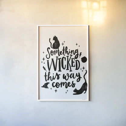 Sophisticated Spooky IV BW by Becky Thorns. shown as a paper print in a white frame. Available as a archival giclee rolled canvas, fine art paper, or poster print. SKU 67891h.