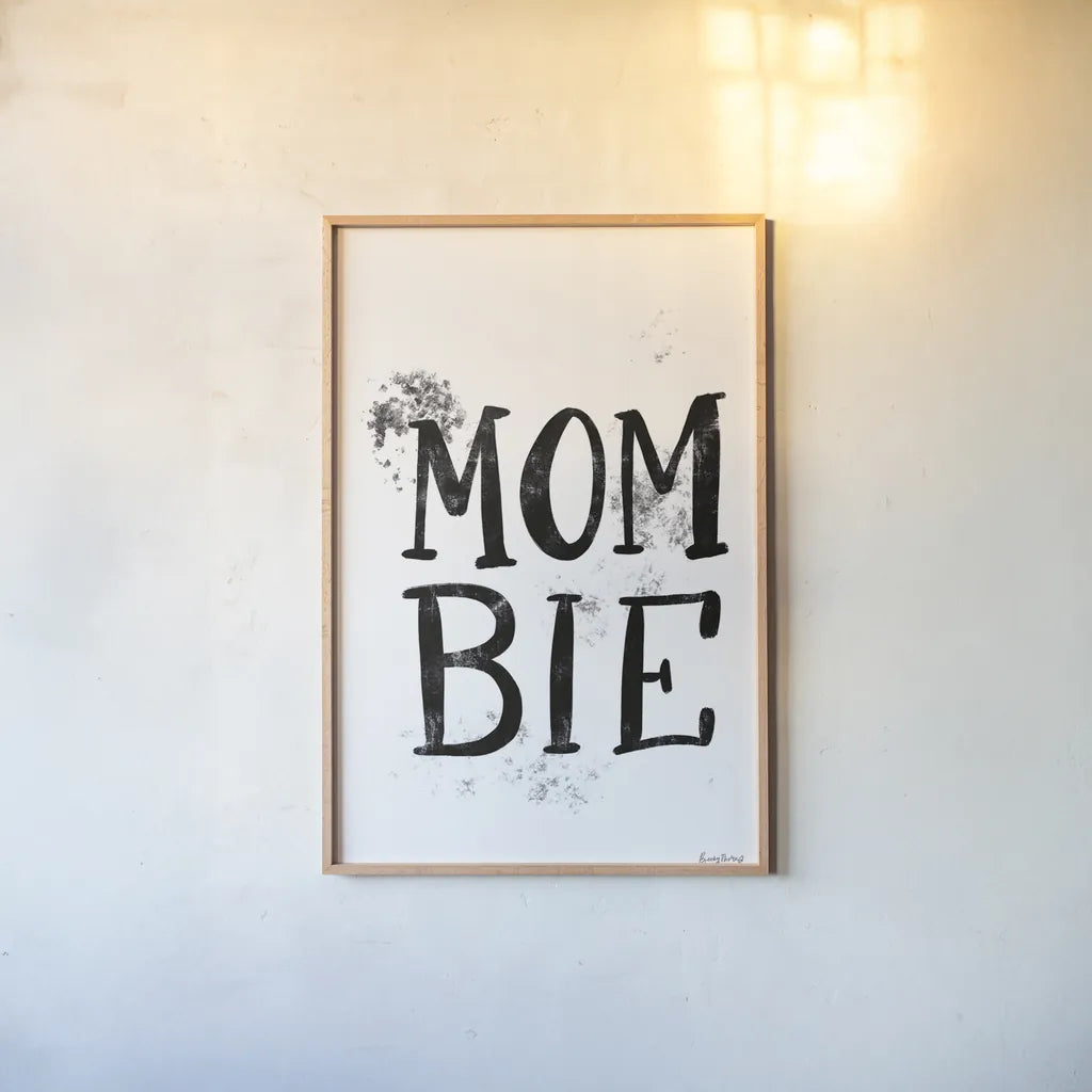 Sophisticated Spooky IX by Becky Thorns. shown as a paper print in a natural frame. Available as a archival giclee rolled canvas, fine art paper, or poster print. SKU 67513h.