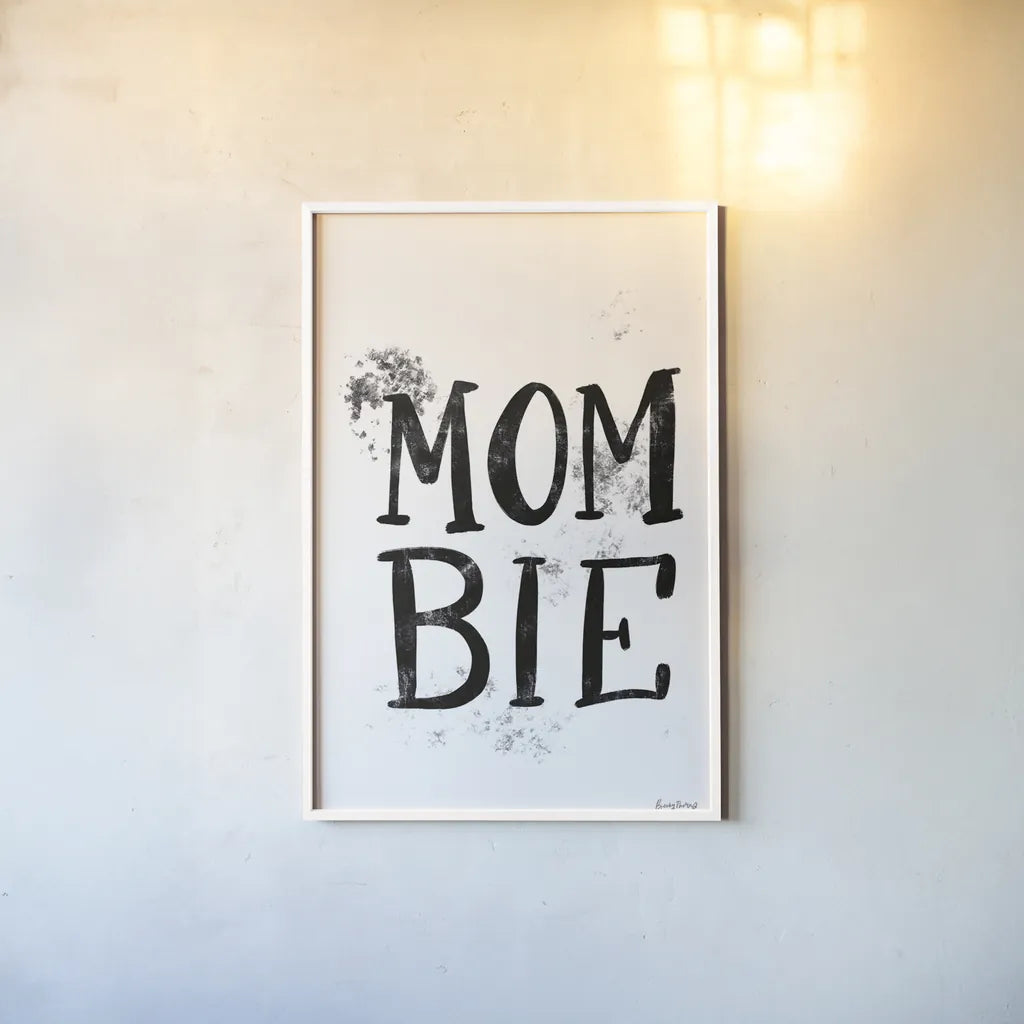 Sophisticated Spooky IX by Becky Thorns. shown as a paper print in a white frame. Available as a archival giclee rolled canvas, fine art paper, or poster print. SKU 67513h.