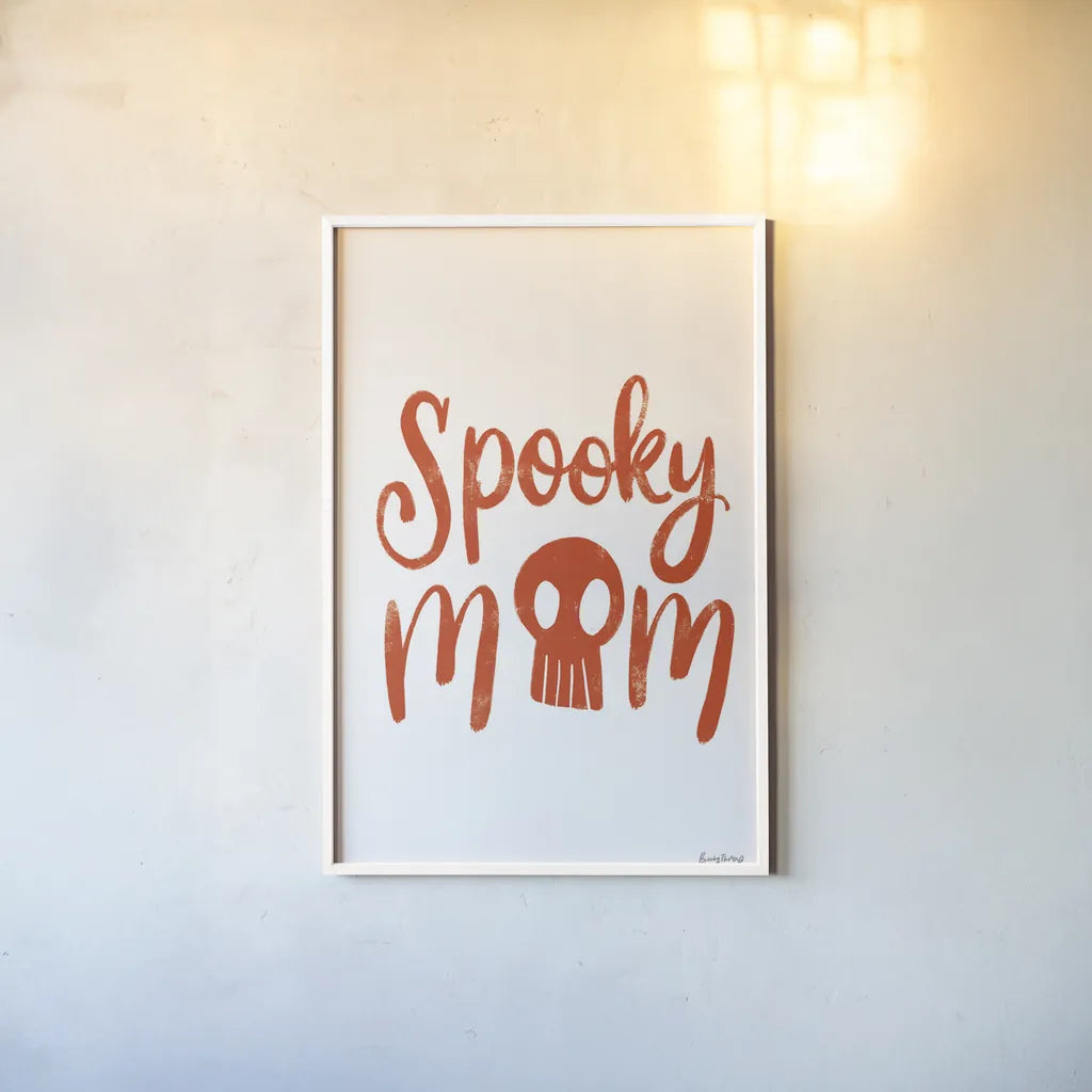 Sophisticated Spooky V by Becky Thorns. shown as a paper print in a white frame. Available as a archival giclee rolled canvas, fine art paper, or poster print. SKU 67509h.