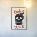 Sophisticated Spooky VI by Becky Thorns. shown as a paper print in a natural frame. Available as a archival giclee rolled canvas, fine art paper, or poster print. SKU 67510h.