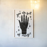 Sophisticated Spooky VII by Becky Thorns. shown as a paper print in a white frame. Available as a archival giclee rolled canvas, fine art paper, or poster print. SKU 67511h.