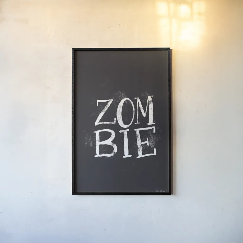 Sophisticated Spooky VIII by Becky Thorns. shown as a paper print in a black flame. Available as a archival giclee rolled canvas, fine art paper, or poster print. SKU 67512h.