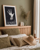 Sophisticated Spooky X by Becky Thorns. shown as a paper print in a natural frame. Available as a archival giclee rolled canvas, fine art paper, or poster print. SKU 68890h.