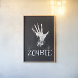 Sophisticated Spooky X by Becky Thorns. shown as a paper print in a natural frame. Available as a archival giclee rolled canvas, fine art paper, or poster print. SKU 68890h.