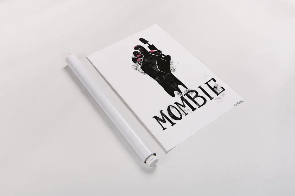 Sophisticated Spooky XI by Becky Thorns. shown as a rolled paper print. Available as archival giclee rolled canvas, fine art paper, or poster print. SKU 68891h.