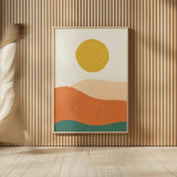 Sun Chaser I by Becky Thorns. shown as over sized large wall art. Available as an archival giclee rolled canvas, fine art paper, or poster print. SKU 65316h.