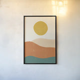 Sun Chaser I by Becky Thorns. shown as a paper print in a black flame. Available as a archival giclee rolled canvas, fine art paper, or poster print. SKU 65316h.
