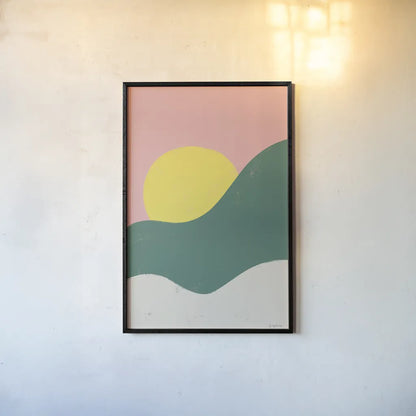 Sun Chaser II by Becky Thorns. shown as a paper print in a black flame. Available as a archival giclee rolled canvas, fine art paper, or poster print. SKU 65317h.